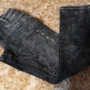 Girls Justice Denim Washed Skinny simply low Capri